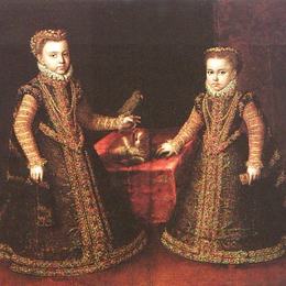 索福尼斯巴·安圭索拉(Sofonisba Anguissola)高清作品:Infantas Isabella Clara Eugenia and Catalina Micaela