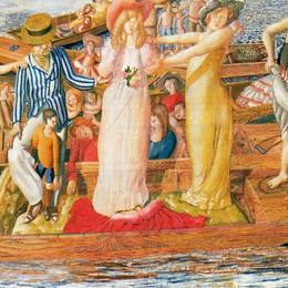 《基督在卡拉姆赛舟会上的布道》斯坦利·斯宾塞(Stanley Spencer)高清作品欣赏