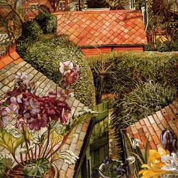 斯坦利·斯宾塞(Stanley Spencer)高清作品:Flowers in a Window (Cookham)