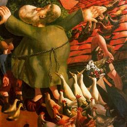 《圣弗兰西斯和他的鸟》斯坦利·斯宾塞(Stanley Spencer)高清作品欣赏