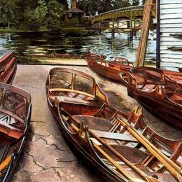 斯坦利·斯宾塞(Stanley Spencer)高清作品:Turks Boatyard Cookham