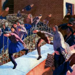 《基督进入耶路撒冷》斯坦利·斯宾塞(Stanley Spencer)高清作品欣赏