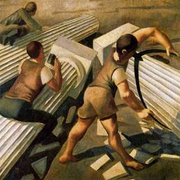 《巴别塔的柱子》斯坦利·斯宾塞(Stanley Spencer)高清作品欣赏