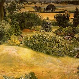 斯坦利·斯宾塞(Stanley Spencer)高清作品:Rock Garden. Cookham Dene.