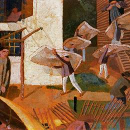 《搬运床垫》斯坦利·斯宾塞(Stanley Spencer)高清作品欣赏