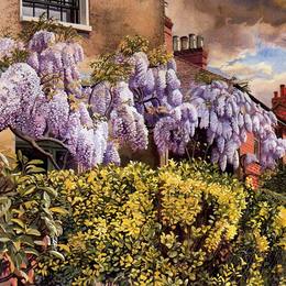 斯坦利·斯宾塞(Stanley Spencer)高清作品:Wisteria. Cookham.