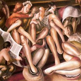 斯坦利·斯宾塞(Stanley Spencer)高清作品:Bridesmaids at Cana