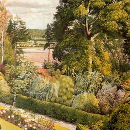 《花园景观。Cookham Dene。》斯坦利·斯宾塞(Stanley Spencer)高清作品欣赏