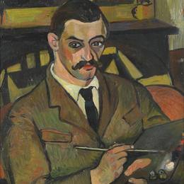 《莫里斯·郁特里罗画像》苏珊娜·瓦拉东(Suzanne Valadon)高清作品欣赏
