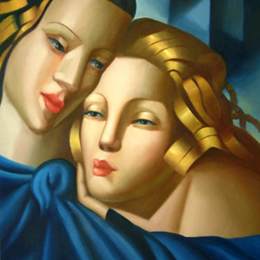 《女孩》塔玛拉·德·蓝碧嘉(Tamara de Lempicka)高清作品欣赏