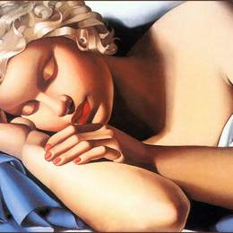 《熟睡的女人》塔玛拉·德·蓝碧嘉(Tamara de Lempicka)高清作品欣赏