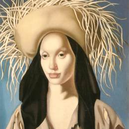 《墨西哥女孩》塔玛拉·德·蓝碧嘉(Tamara de Lempicka)高清作品欣赏