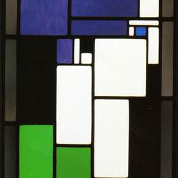 特奥·凡·杜斯伯格(Theo van Doesburg)高清作品:Stained glass composition &amp;ampquotWoman&amp;ampquot