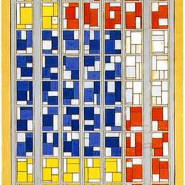 《彩色玻璃成分的设计》特奥·凡·杜斯伯格(Theo van Doesburg)高清作品欣赏