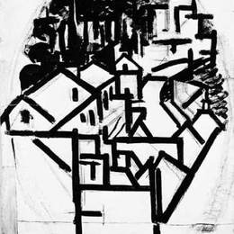 《景观（第十二章研究）》特奥·凡·杜斯伯格(Theo van Doesburg)高清作品欣赏