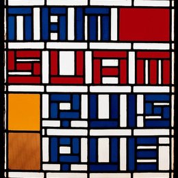 《彩色玻璃窗。含铅玻璃》特奥·凡·杜斯伯格(Theo van Doesburg)高清作品欣赏
