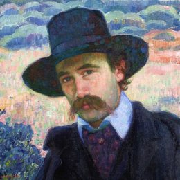 《泽西岛的安德烈吉德》西奥·凡·莱西尔伯格(Theo van Rysselberghe)高清作品欣赏