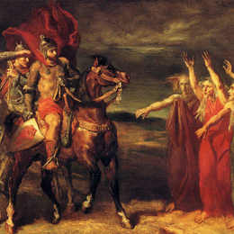 狄奥多·夏塞希奥(Theodore Chasseriau)高清作品:Macbeth suivi de Banco rencontre les trois sorci&amp;ampère