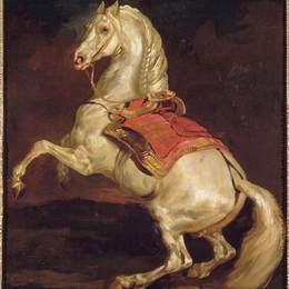 《拿破仑的种马，塔梅兰》泰奥多尔·席里柯(Theodore Gericault)高清作品欣赏