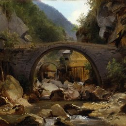 西奥多·卢索(Theodore Rousseau)高清作品:Mountain Stream in the Auvergne