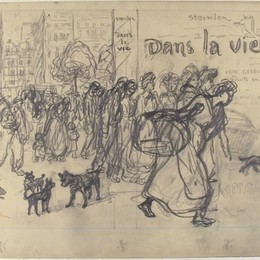 《在生活中，书的封面》索菲尔·史坦林(Theophile Steinlen)高清作品欣赏