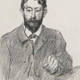 《亨利里维耶的肖像》索菲尔·史坦林(Theophile Steinlen)高清作品欣赏