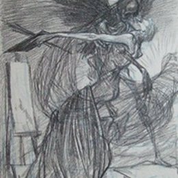 《痛苦的艺术家》索菲尔·史坦林(Theophile Steinlen)高清作品欣赏