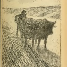 《这首歌的农夫》索菲尔·史坦林(Theophile Steinlen)高清作品欣赏