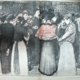 《对恋爱和鸟》索菲尔·史坦林(Theophile Steinlen)高清作品欣赏