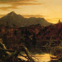 《科波威峰秋暮色（巧克力山，新火腿）》托马斯·科尔(Thomas Cole)高清作品欣赏