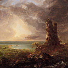《荒凉的塔》托马斯·科尔(Thomas Cole)高清作品欣赏