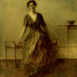 《黑与金》托马斯·杜因(Thomas Dewing)高清作品欣赏