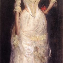 《艾拉法官的肖像》托马斯·杜因(Thomas Dewing)高清作品欣赏