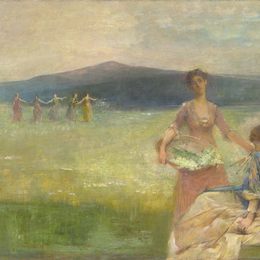 《春天》托马斯·杜因(Thomas Dewing)高清作品欣赏