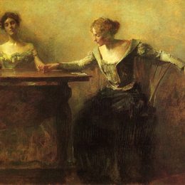 《算命先生》托马斯·杜因(Thomas Dewing)高清作品欣赏