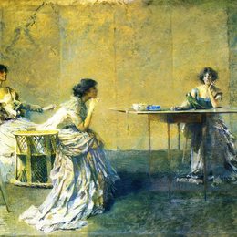 《三八》托马斯·杜因(Thomas Dewing)高清作品欣赏