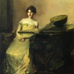 《琵琶》托马斯·杜因(Thomas Dewing)高清作品欣赏