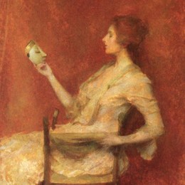 《面罩》托马斯·杜因(Thomas Dewing)高清作品欣赏