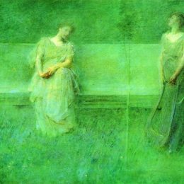 《歌曲》托马斯·杜因(Thomas Dewing)高清作品欣赏