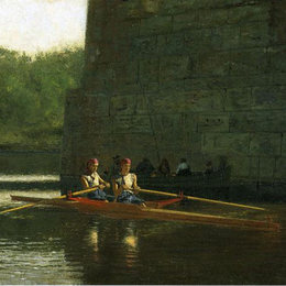 托马斯·伊肯斯(Thomas Eakins)高清作品:The Oarsmen ( The Schreiber Brothers)