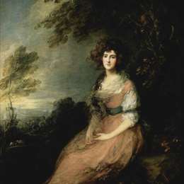 《夫人理查德布林斯丹谢里丹》托马斯·庚斯博罗(Thomas Gainsborough)高清作品欣赏