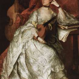 托马斯·庚斯博罗(Thomas Gainsborough)高清作品:Portrait of Ann Ford (later Mrs. Thicknesse)