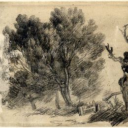 《柳树研究》托马斯·庚斯博罗(Thomas Gainsborough)高清作品欣赏