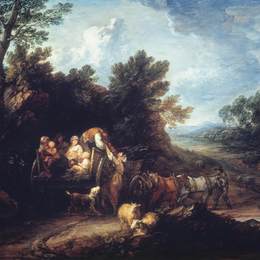 《收割马车》托马斯·庚斯博罗(Thomas Gainsborough)高清作品欣赏