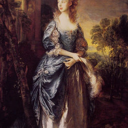 托马斯·庚斯博罗(Thomas Gainsborough)高清作品:The Hon. Frances Duncombe