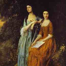 托马斯·庚斯博罗(Thomas Gainsborough)高清作品:The Linley Sisters (Mrs. Sheridan and Mrs. Tickell)