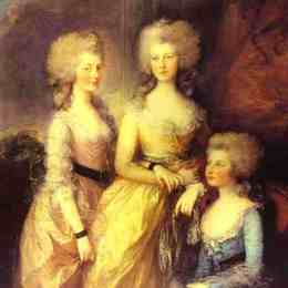 《乔治三世的三个大女儿：夏洛特公主》托马斯·庚斯博罗(Thomas Gainsborough)高清作品欣赏