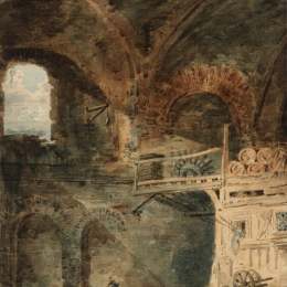 《朱利安皇帝浴池的废墟》托马斯·格尔丁(Thomas Girtin)高清作品欣赏