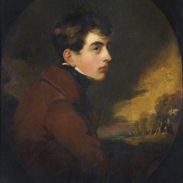 《乔治戈登诺埃尔，拜伦勋爵，诗人》托马斯·劳伦斯(Thomas Lawrence)高清作品欣赏