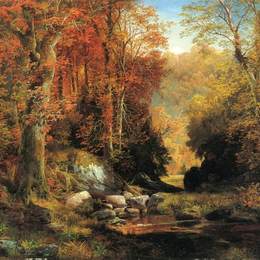 托马斯·莫兰(Thomas Moran)高清作品:Cresheim Glen, Wissahickon, Autumn